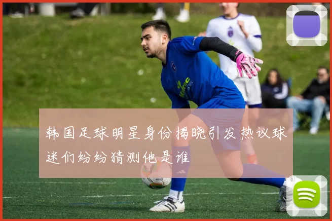 韩国足球明星身份揭晓引发热议球迷们纷纷猜测他是谁
